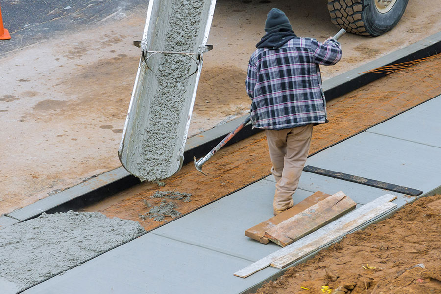 Concrete Installation in Winter